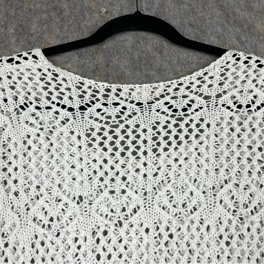 Coldwater Creek Open Knit Feminine Boho Casual Every Day Tunic Top - Sz L/14
